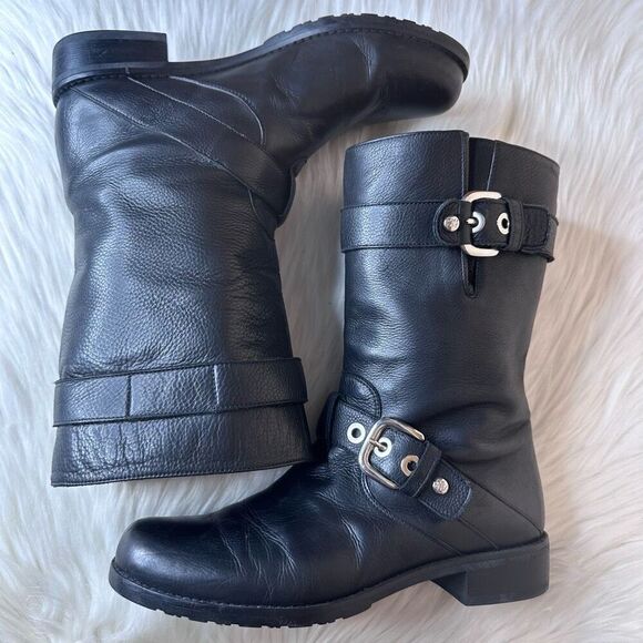 Stuart Weitzman Lotroops Moto Harness Boots Size 7 - Picture 10 of 10